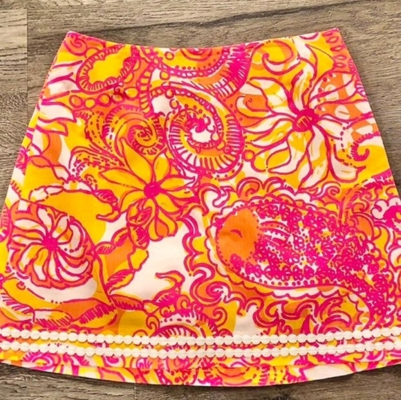 Lilly Pulitzer Pants - Lilly Pulitzer Marbella skort "Sea and be Seen" pattern Sz 00